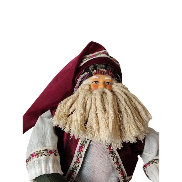 VTG Santa Claus Standing Christmas Figurine Bendable Mantel Decoration Taiwan - Picture 2 of 8